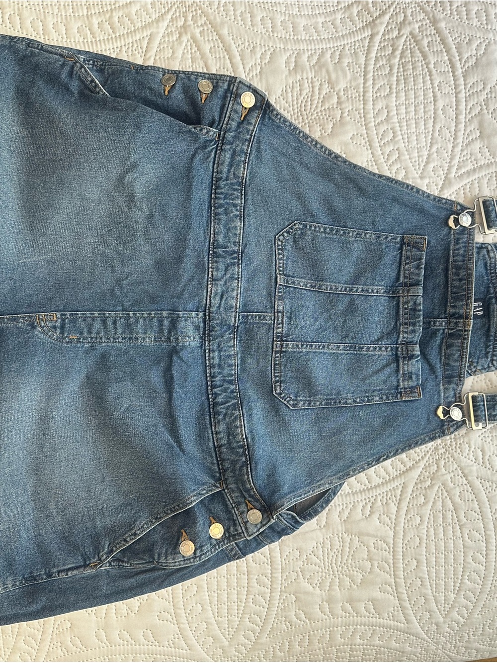 GAP Blue Denim Women's Overalls Dress - Picture 1 of 4